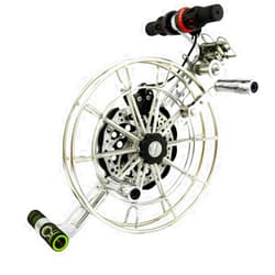 GLESOS Magnesium Alloy Kite Strap Wheel, Disc Brake Anti-Reverse, Suitable for Large Kite Reels, Kite Flying Tools (Color : Silver, Size : 32cm), GLESOS01