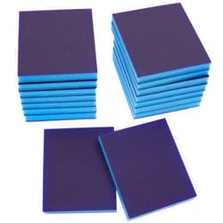 BokWin 16Pcs Sanding Sponge, 220 Grit Washable Sponge Sand Blocks, Wet and Dry Sanding Blocks for Plastic, Wood, Metal, Furniture (Superfine Grade)