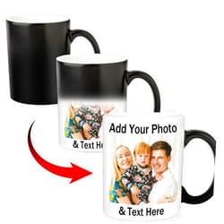 OELTTG Novelty Coffee Mugs, Personalized Color Changing Mug, Custom Magic Mug w/Picture, Text, Name, Design Your Own Coffee Mug, Personalized Gifts for Birthday Mother's Day Christmas 11oz(Magic Mug)