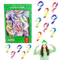 Fruidles Christmas Candy Canes Mini's Suckers, Multicolored Fruity Flavor, Individually Wrapped, 2