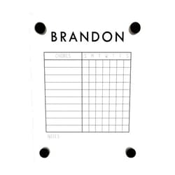 Circle and Square Decor Circle & Square Decor Clear Acrylic Chore Chart Board for Kids,Teens & Adults - Personalized and Easy Dry Erase with Marker (8
