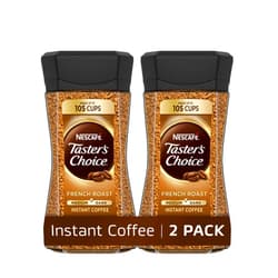 Taster's Choice NESCAFÉ Taster's Choice Instant Coffee, Dark Roast, French Roast, 2 Jars (7 Oz Each)