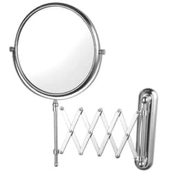 inBEKEA 8-Inch Two-Sided Extension Wall Mount Mirror with 7X Magnification, 13.5-Inch Extension, Chrome Finish