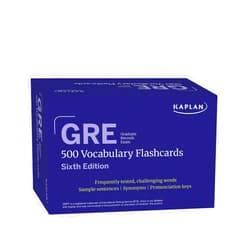 Kaplan Test Prep GRE Vocabulary Flashcards, Sixth Edition + Online Access to Review Your Cards, a Practice Test, and Video Tutorials (Kaplan Test Prep)
