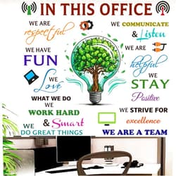 CASADECOR Office Inspirational Wall Decals - Positive Sayings Peel Stick Stickers, Colorful Motivational Lettering Teamwork Decorations, Company Art for Office Home Decor
