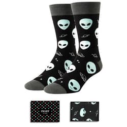 Zmart Space Cosmic Socks for Men Teens - Bigfoot Socks, Sasquatch, Alien & UFO Gifts for Sci-Fi Enthusiasts