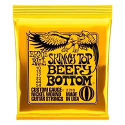 Ernie Ball Skinny Top Beefy Bottom Slinky Nickel Wound Electric Guitar Strings (P02216) Skinny Top Beefy Bottom (10--54)