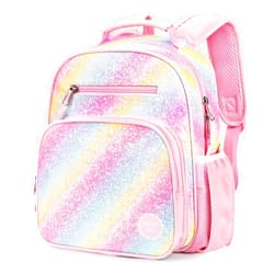 mibasies Toddler Backpack for Girls and Boys 2-4, Preschool Kindergarten Backpack, Cute Kids Backpacks for Girls（Glitter Twill Pink）
