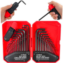 LOZAGU 35-Piece Allen Wrench Sets Metric and Standard Hex Key Set, Allen Key Set, MM(0.7mm-10mm) SAE(0.028