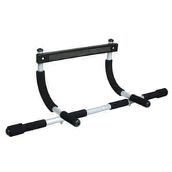 Iron Gym Pull-Up Bar - Total Upper Body Workout Bar for Doorway, Adjustable Width Locking, No Screws Portable Door Frame Horizontal Chin-up Bar, Fitness Exercise