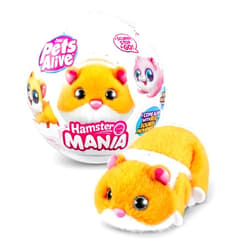 Pets Alive Hamstermania (Orange) by ZURU Hamster, Electronic Pet, 20+ Sounds Interactive, Hamster Ball Toy for Girls and Children