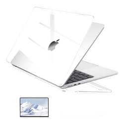 EooCoo Case Compatible with 2024 2023 2022 MacBook Air 13 inch Case M3 A3113 M2 A2681, Clear Air 13.6