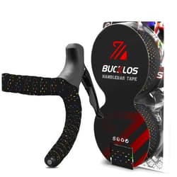 BUCKLOS Bike Handlebar Tape Silicone Bar Tape for Road Bike Comfortable Bicycle Handlebar Tape EVA Bike Grip 2 Pcs Bicycle Drop Bar Wraps Black