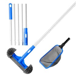 Sepetrel Deluxe Swimming Pool Cleaning Kit Including Half-Deep Fine Mesh Pool Leaf Skimmer Net,12