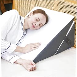 Touchutopia Bed Wedge Pillow for Sleeping Adjustable 9 &12 Inch Foldable Bed Wedge Pillow, Memory Foam Triangle Pillow Wedge System for Legs and Back Support Pillow