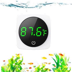 PAIZOO Aquarium Thermometer, LED Digital Fish Tank Thermometer High Accurate to ±0.9℉, Aquarium Fish Tank Accessories for Betta, Goldfish, Axolotl, or Aquatic Pet, White