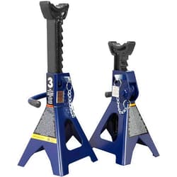 TCE 3 Ton (6,000 LBs) Capacity Double Locking Steel Jack Stands, 2 Pack, Blue, AT43002AU