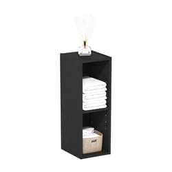 Furinno Fulda Book Shelf, 2-Tier Narrow Bookshelf, Bookcase with 8-in Width Storage Shelf, 9.3 x 7.9 x 21.2, for Living Room, Bedroom, Home Office, Blackwood