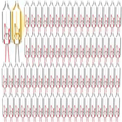 Mudder 100 Pcs Christmas Mini Replacement Light Bulbs Christmas Tree Lights Incandescent Wire String Lights Replacement Bulbs for Home Xmas Indoor/Outdoor Decorative Supplies(Warm White,2.5V*0.1A)