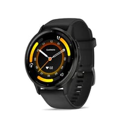Garmin Venu 3 Slate Stainless Steel Bezel 1.4-Inch AMOLED Touchscreen Display Smart Watch with 45mm Black Case and Silicone Band