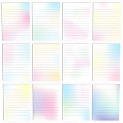 Patelai 120 Sheets Stationery Paper 8.5 x 11 Classroom Double Sided Lined Stationary Writing Paper Decorative Paper for Note Scrapbook Back to School Office Printing Supplies (Pastel Gradient)