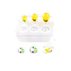 DyAi Silicone Epoxy Mold, DyAi 2 Pack Resin Epoxy Eggs Molds, Orbs Pendant Casting Molds for UV Resin Crafts, DIY Jewelry Making (16mm/ 20mm/ 25mm)