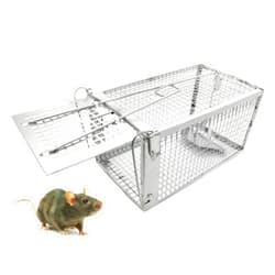 Fish Scale PIXESTT Humane Mouse Trap, Rat Cage Trap Suitable for Capturing Mice or Hamsters Alive, Friendly Small Animal Humane Live Cage Rat - 11.2'' X 5.5'' X 5''