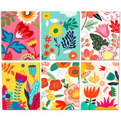 MOOXO Abstract Flower Market Colorful Aesthetic Posters Canvas Wall Art Prints for Preppy Room Decor, Flowers Bedroom College Dorm Gallery Set, Set of 6-(8 inch x10 Unframed)