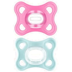 MAM Comfort Pacifiers, Newborn Pacifiers (2 Pack) 3-6 Months, Best Pacifier for Breastfed Babies, Girl Silicone