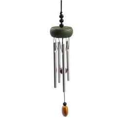Huakaile Indoor Wind Chimes Small, Wind Chimes Outdoor Clearance with 4 Aluminum Alloy Tubes, Natures Melody Wind Chimes, Potable Metal Wind Chimes for Yard Garden Outside Patio Decor (Green)