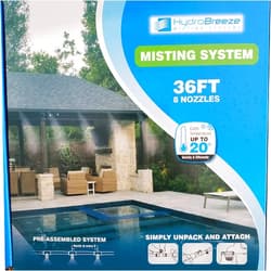 Hydrobreeze Pre-Assembled Misting System 36 Feet 1/4 in Beige Tubing - 8 Nozzles