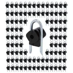 EFencSolv Electric Fence U Shape Staple-On Black Clamp Insulators Using for Electric Fence Wood Post,100PK