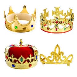 Tigerdoe Kings Crown - Prince Crown - 4 Pack - Royal King Crowns and Princess Tiara - Costume Accessories