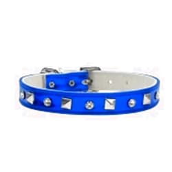 KLS Pets-Pets Love Bling Too! Sophisticated Metallic Crystal and Pyramid Designer Collar for puppies and small dogs & Cats. ((XS) 12