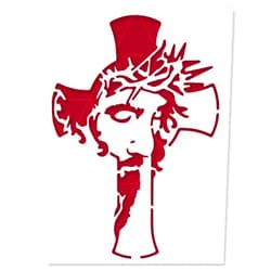 Lazy Stencils Jesus Stencil - for Craft, Walls, Canvases - Reusable & Durable - 10 mil Mylar (8