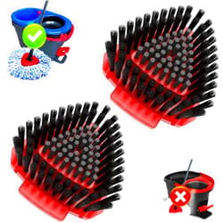 Fatmass 2 Pack Upgraded Spin Mop Replace Scrub Mop Brush Compatible with O Cedar 2 Tank RinseClean, Great for Kitchen, Deck, Bathroom and Shower Floor Scrubber