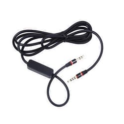 NTQinParts Replacement Black 3.5mm Audio Stereo Jack Cable Cord with MIC for Bohm B-66 B-76 Active Noise Cancelling Wireless Bluetooth Headphone