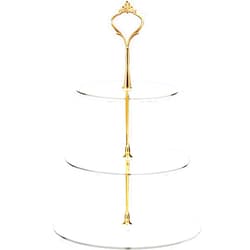 Boao 3 Tier Acrylic Round Cupcake Stand Dessert Tower Stand Cupcake Cookies Display Stand for Wedding Birthday Party Baby Shower Treats Decorations (Transparent)