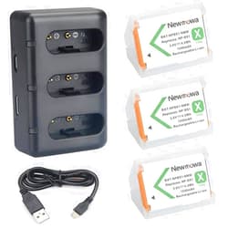 Newmowa NP-BX1 Newmowa Replacement Battery (3-Pack) and 3-Channel USB Charger Set for Sony NP-BX1, DSC-RX100, DSC-RX100M III,IV, V/VII,ZV-1