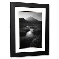 ArtDirect Leading To Mount Damavand 14x18 Black Modern Wood Framed with Double Matting Museum Art Print by Behzad, Majid