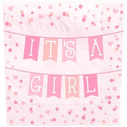 Amscan Paper Napkins - 16 Pcs., It's a Girl, 6.5