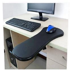 ALCKO Computer Arm Rest for Desk, Adjustable Arm Rest Support for Computer Desk Ergonomic Arm Rest Extender Rotating Mouse Pad Holder for Table, Office
