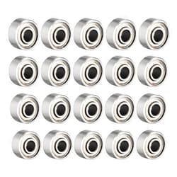 uxcell 693ZZ Deep Groove Ball Bearing Double Shield 693-2Z 2080093, 3mm x 8mm x 4mm Carbon Steel Bearings (Pack of 20)