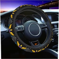 SwpWab Flag of The United States Virgin Islands Auto Stretch Steering Wheel Cover Skidproof Available for Most Trucks, Suvs, Cars, 14.5-15.5 Inch
