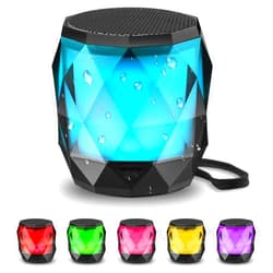 LFS Portable Bluetooth Speaker with Lights, Night Light Wireless Magnetic Waterproof Speaker, 7 Color LED Auto-Changing,TWS,Perfect Mini Speaker for Shower, Home, Outdoor (Multicolor)
