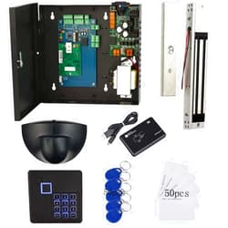 MENGQI-CONTROL TCP/IP Single Door Security Access Control System with 600lbs Electric Magnetic Lock Exit Motion Sensor 110V-240V Power Supply Box FRID Keypad Reader