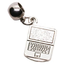 Dave The Bunny Elegant Laptop Computer Charm - Mini Laptop Jewelry Accessory for Women - Computer Jewelry Pendant - Mini Computer Adornment for Personalization - Stylish Laptop Decoration