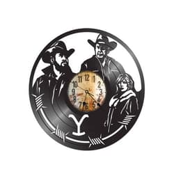 Generic 12 inch Black Recycled Vinyl Record Clock - Clock for Wall - Records for Wall - Vinyl Record Decor