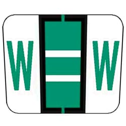 Doctor Stuff - File Folder Labels, Alphabet Letter W, Compatible with Smead BCCR/BCCS - TPAM Series Alpha Stickers Green, 1