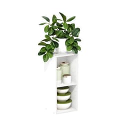 Furinno Fulda Book Shelf, 2-Tier Narrow Bookshelf, Bookcase with 10-in Width Storage Shelf, 9.3 x 9.8 x 21.2, for Living Room, Bedroom, Home Office, White